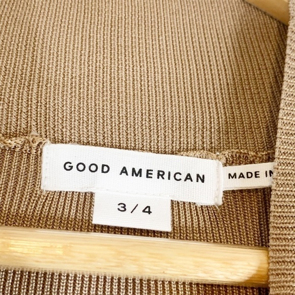 GOOD AMERICAN Mock Neck Sleeveless Rib Knit Midi Dress Size M/L - Picture 8 of 9